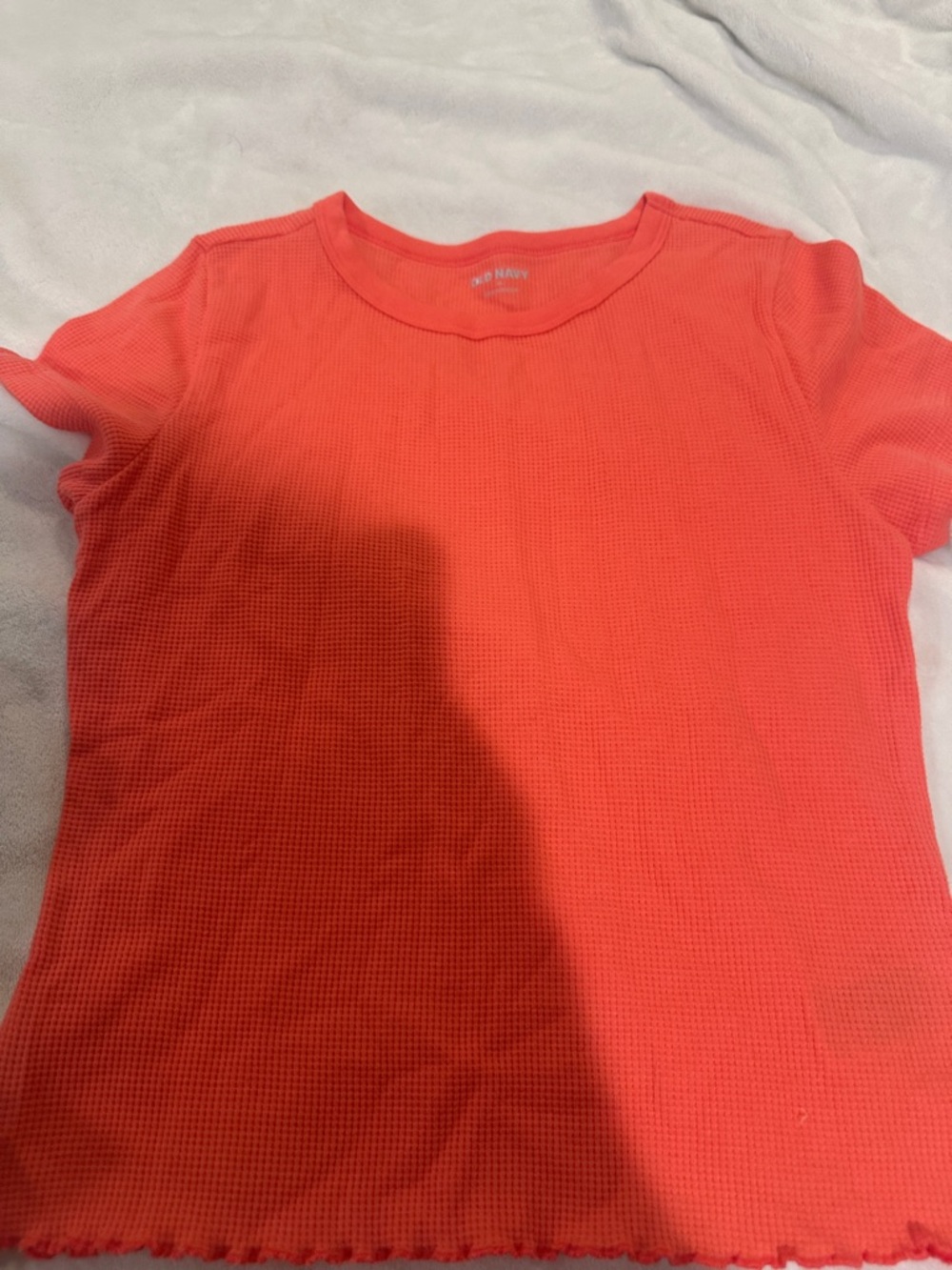 Old Navy Girls' Coral Short Sleeve Waffle-Knit Tee